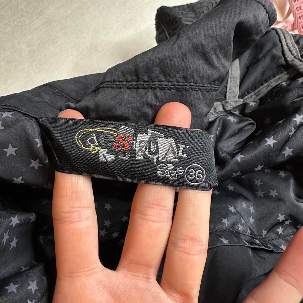 Desigual Euro Black Trenchcoat Jacket - Picture 5 of 7
